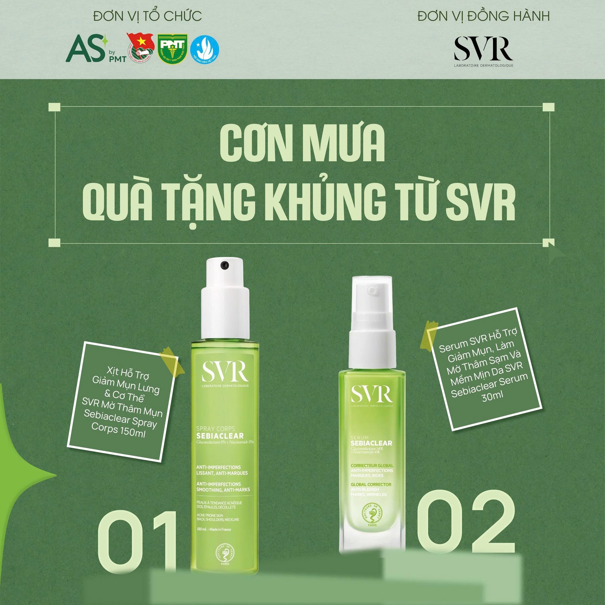 HƠN 900 PHẦN QUÀ DƯỢC MỸ PHẨM SVR DÀNH TẶNG SINH VIÊN